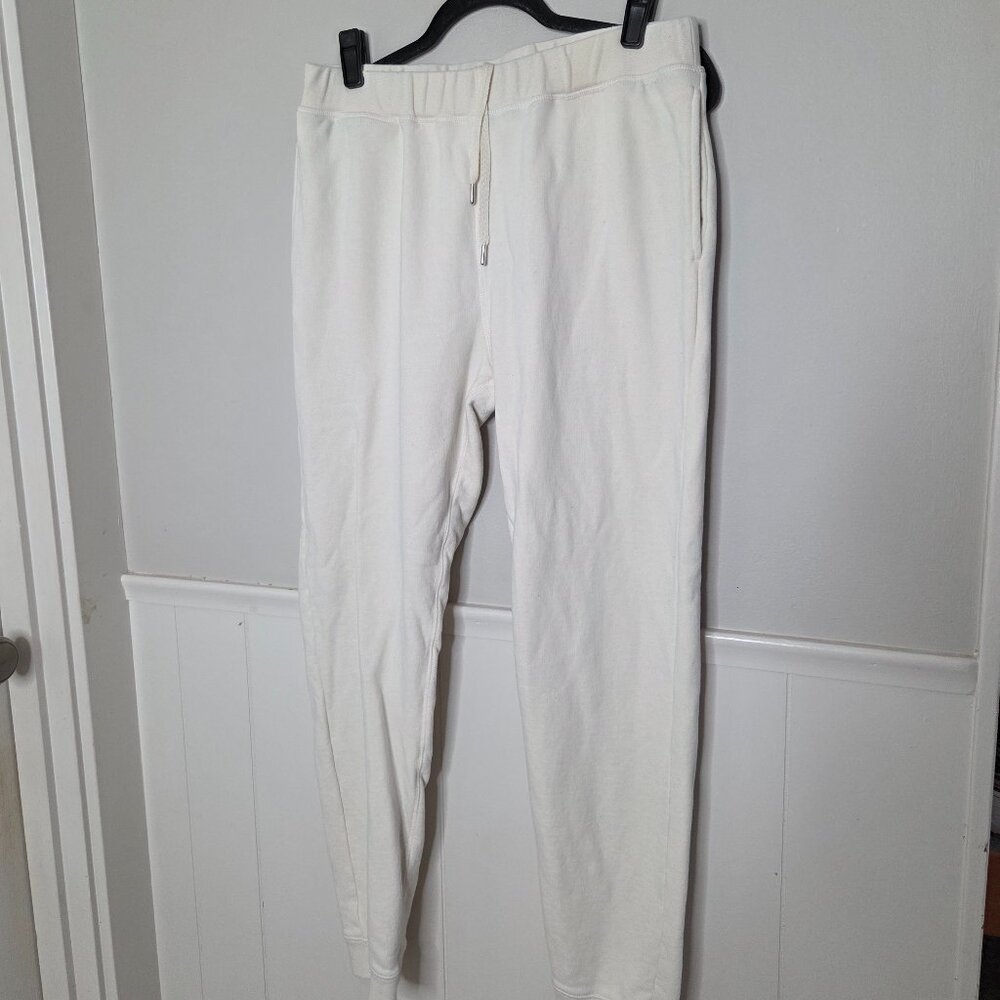 SUNSPEL Solid Cream Loopback Jogger Sweatpants - image 1